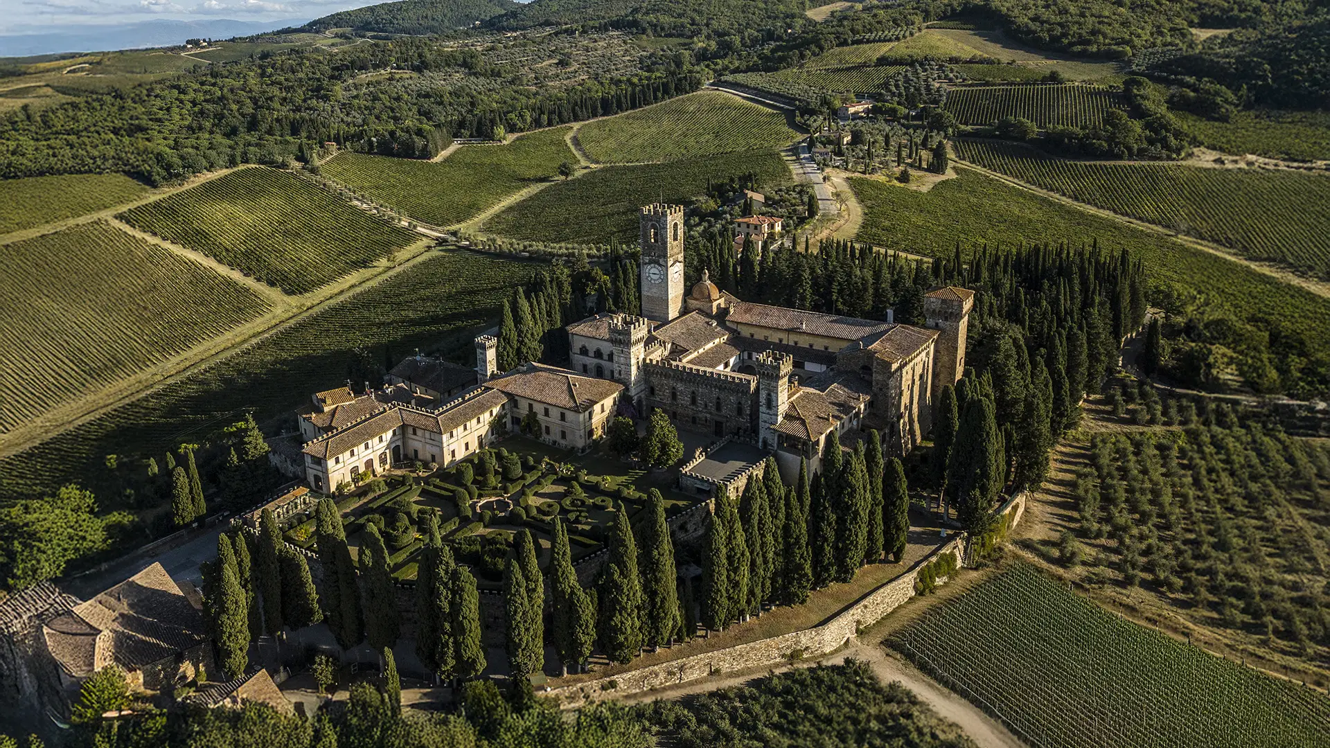 Incredible ariel image of the Badia a Passignano Estate.